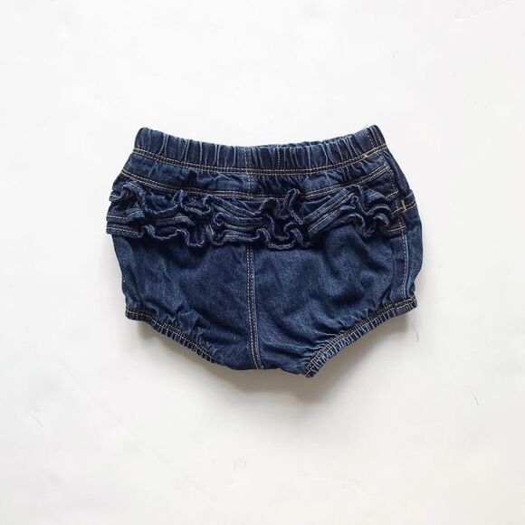 Old Navy blue denim ruffle bloomers VGUC 6-12m - Picture 4 of 4